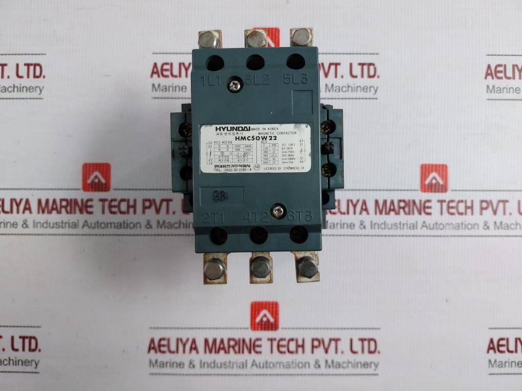 Hyundai Magnetic Contactor 750V 50/60Hz Part No Hmc50W22