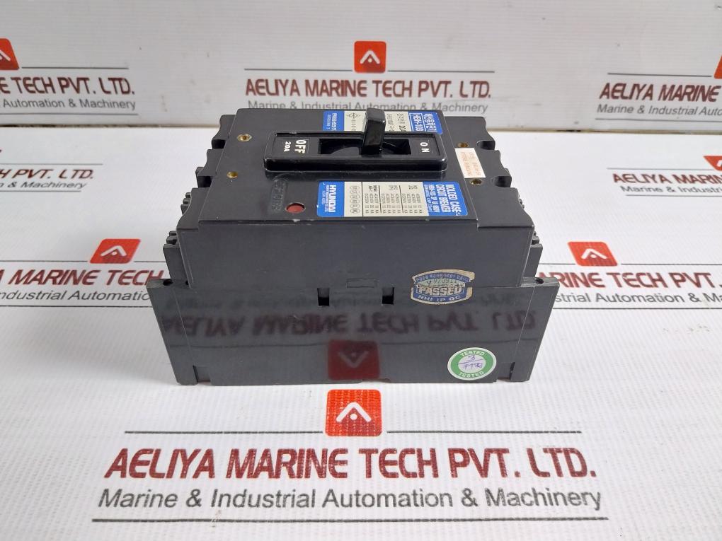 Hyundai Molded Case Circuit Breaker Ac440V Pole 3 Hbh-103 20A