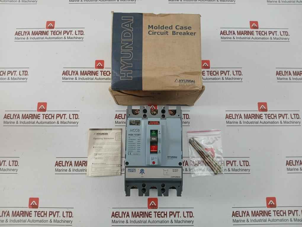 Hyundai Molded Case Circuit Breaker Ac 750V 50/60Hz Hibx 103Nt
