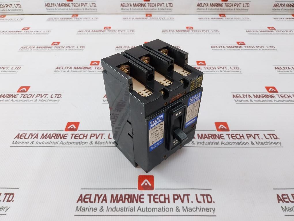 Hyundai Hbh-103 3 Pole Molded Case Circuit Breaker 660V 40A