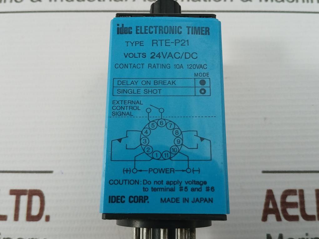 Idec-24-Vac-10A-0-1-Sec-Analog-Electronic-Timer-Relay-RTE-P21-210182-9
