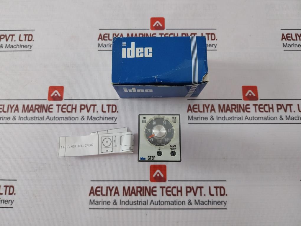 Idec Gt3P-4Ad24 Electronic Timer 1S 100Ma 28Vdc Ac/Dc 24V 24231