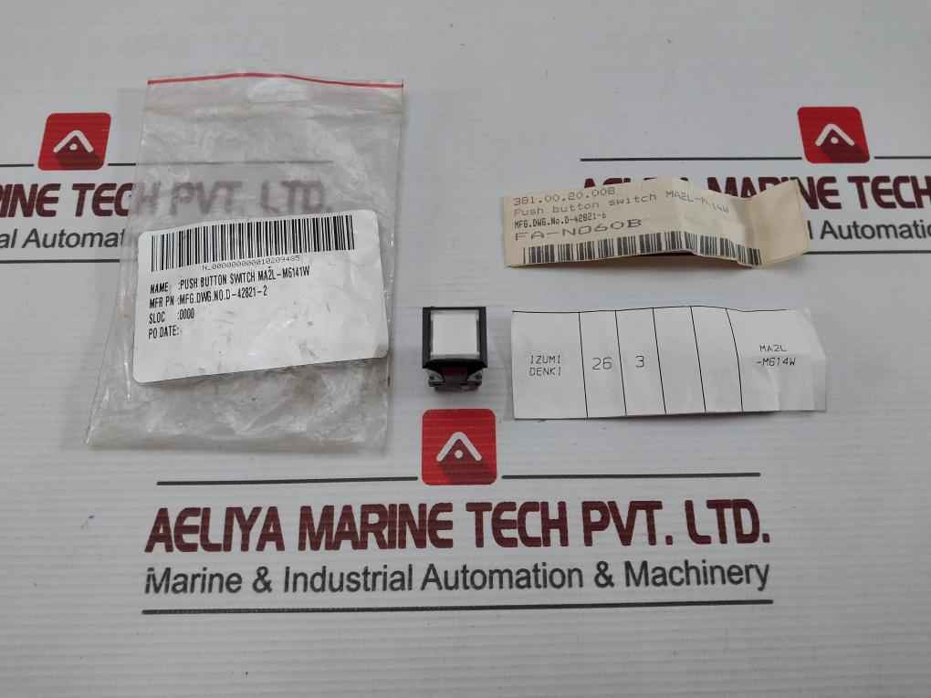 Idec Ma2L-m614W Push Button Switch With Indicator Lamp