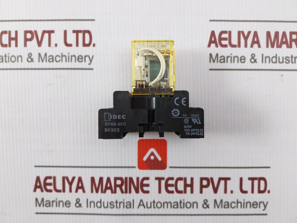 Idec Ry4S-ul Dc24V 4-pole Miniature Relay With Base 5A 240Vac