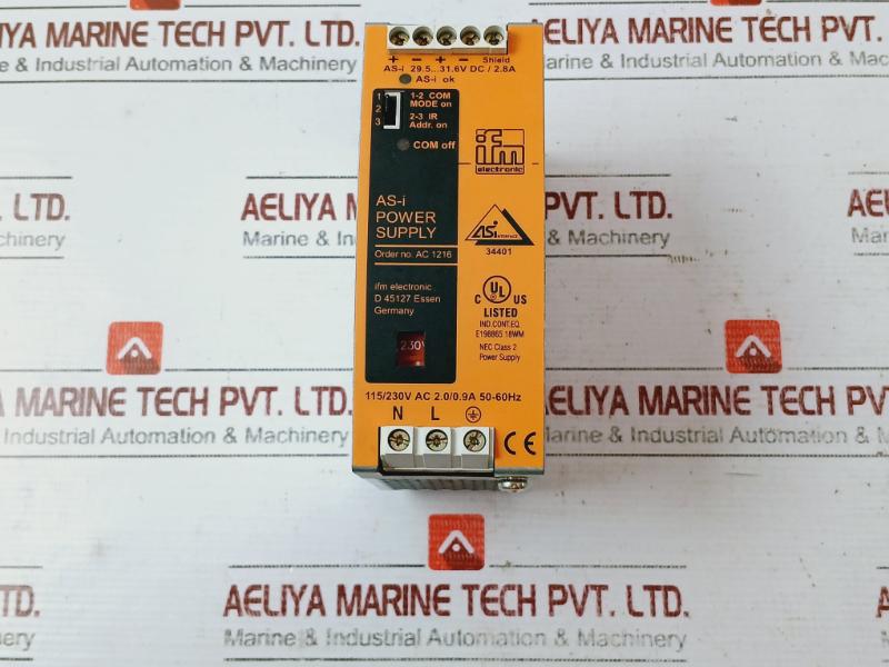 Ifm Electronic Ac 1216 As-i Power Supply 29.5-31.6V Dc 2.8A 115/230V Ac