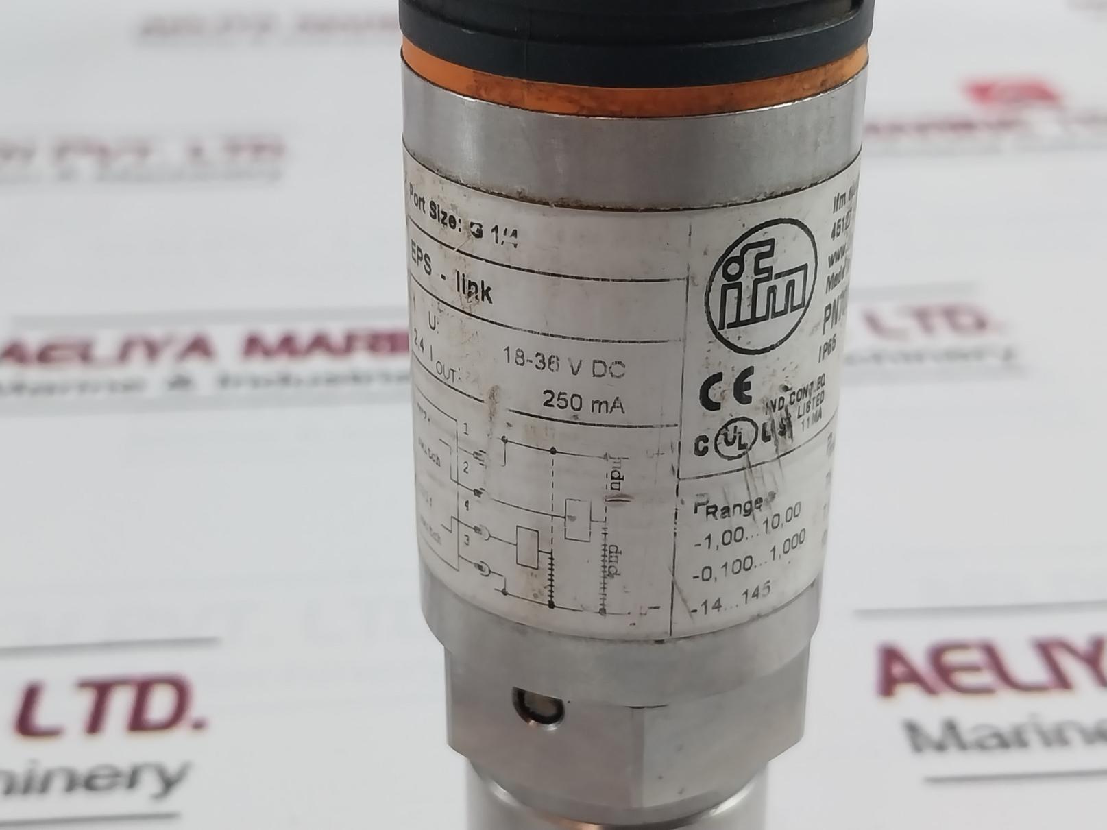 Ifm Pn7004 Pressure Sensor With Display Port Size G 1/4