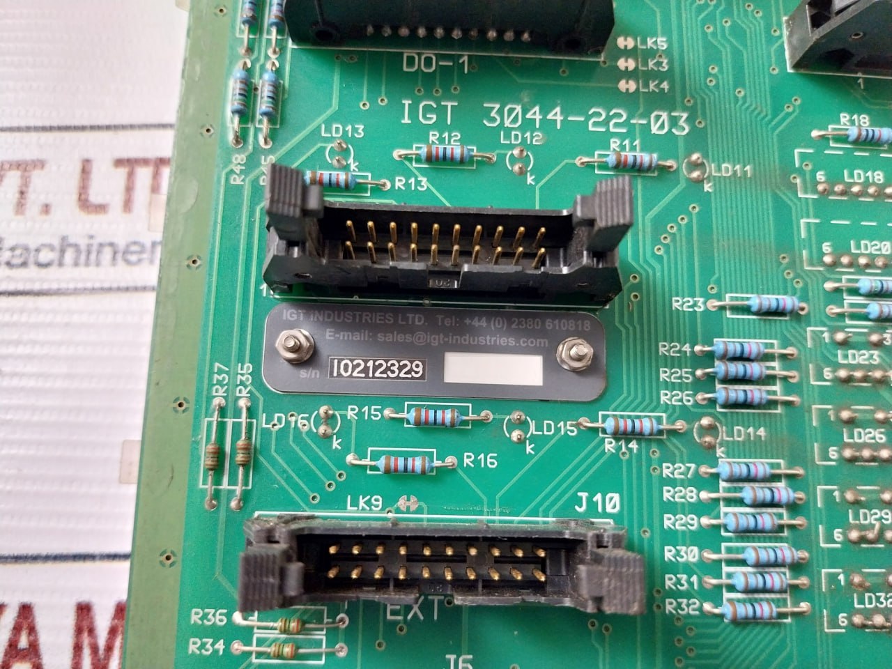 Igt 3044-20-01 Control Panel Failure Propulsion