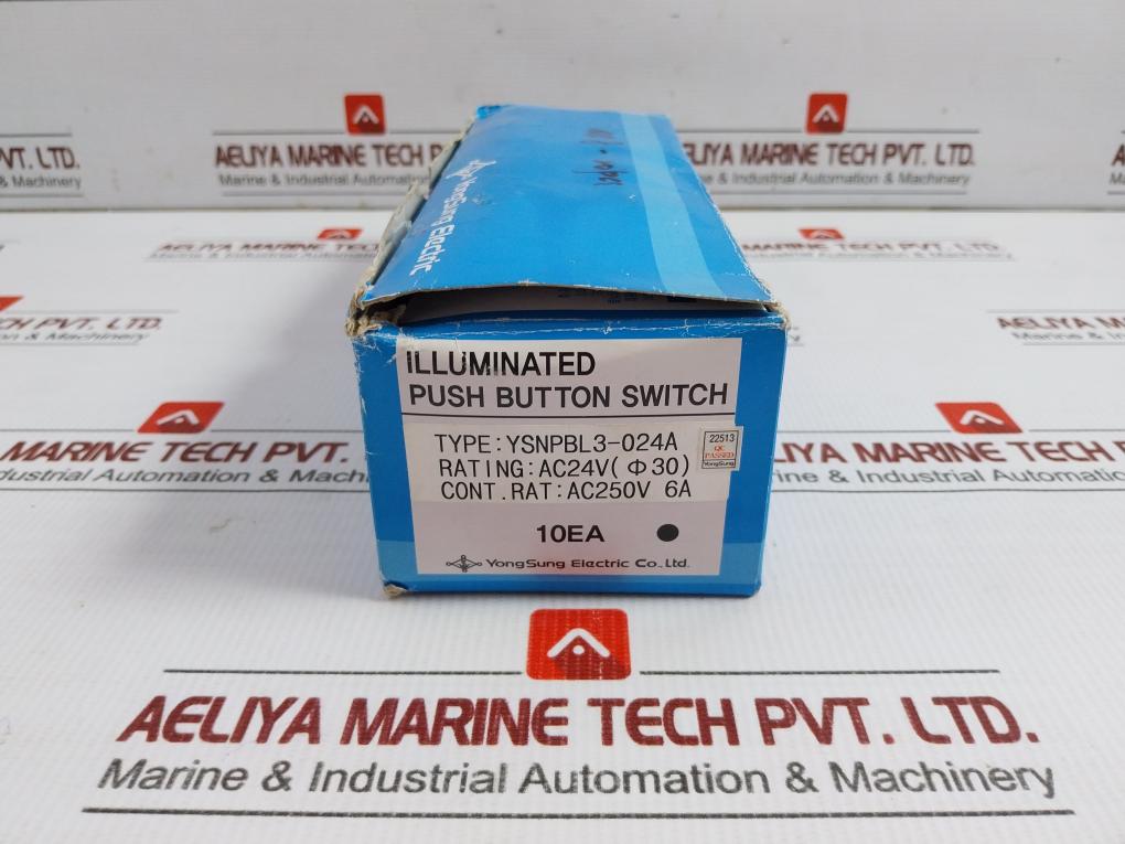 Illuminated Push Button Switch Ac 24V Yongsung Ysnpbl3-024A