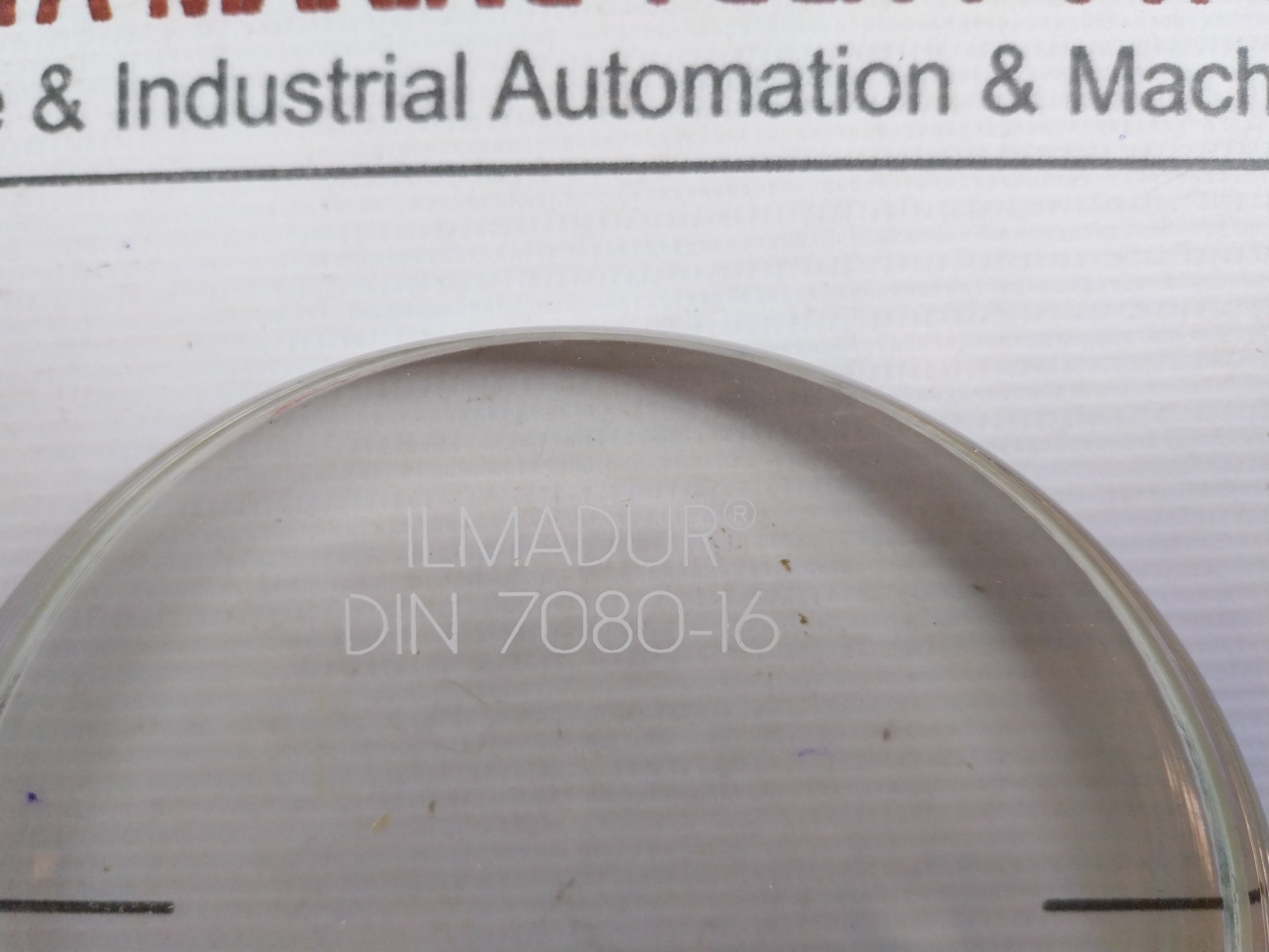 Ilmadur Din 7080-16 Glass, Sight 4 In Asme Lens Sg-arc-4-lens