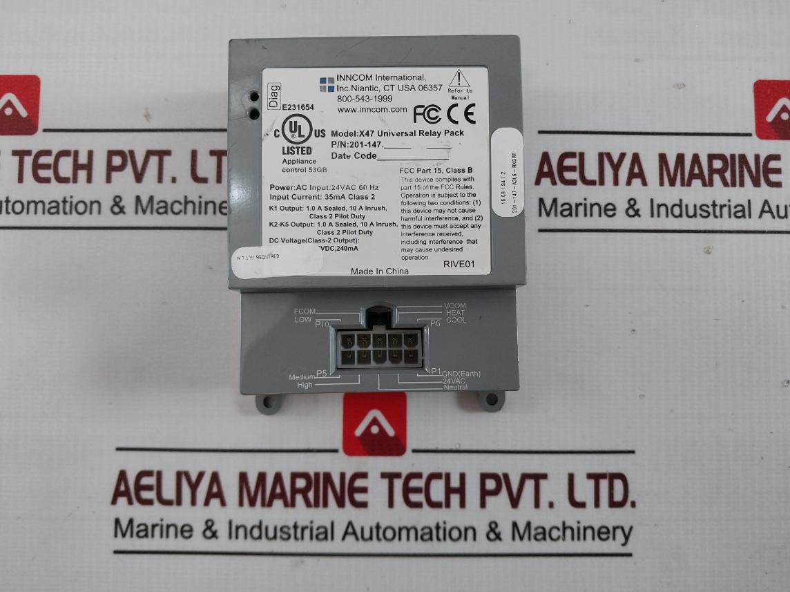 Inncom X47 Universal Relay Pack 24Vac 60Hz 35Ma 12Vdc 240Ma