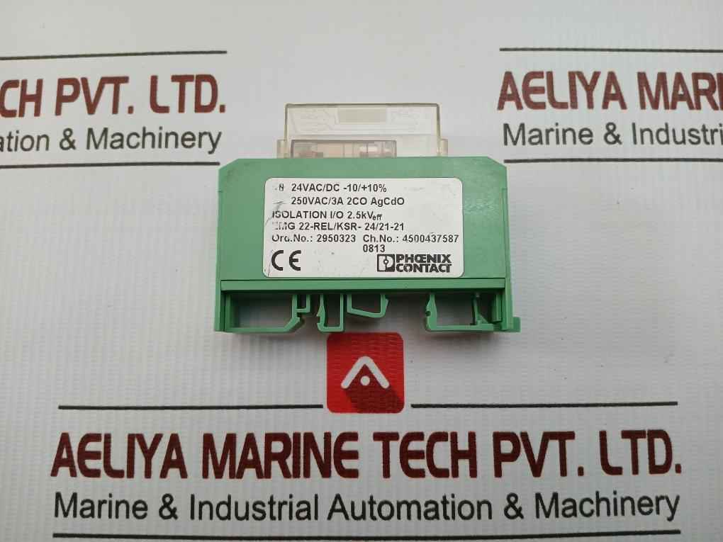 Interface Relay Module 24 Vac/Dc Phoenix Contact Emg 22-rel/Ksr-24/21-21