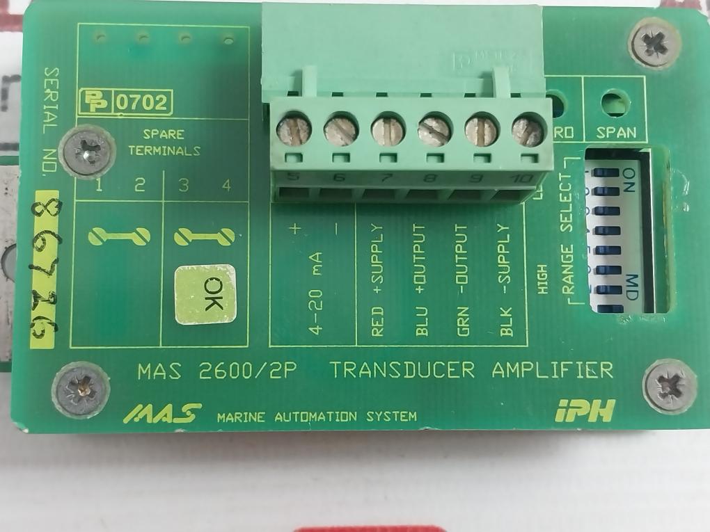 Iph Mas 2600/2P Transducer Amplifier 4-20 Ma
