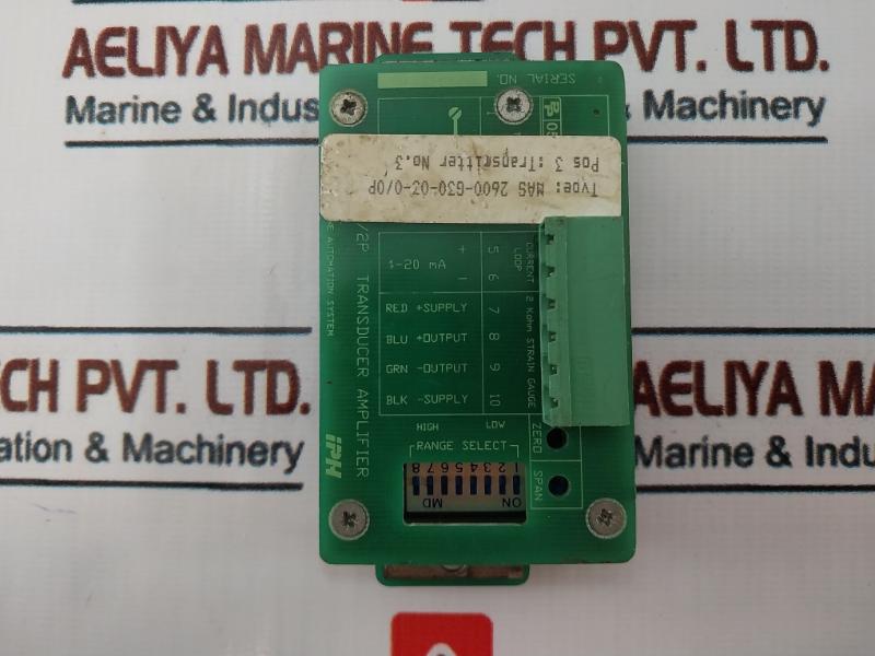 IPH Mas 2600/2P Tank Level Transducer Amplifier Module, 4-20 MA, PP 0520