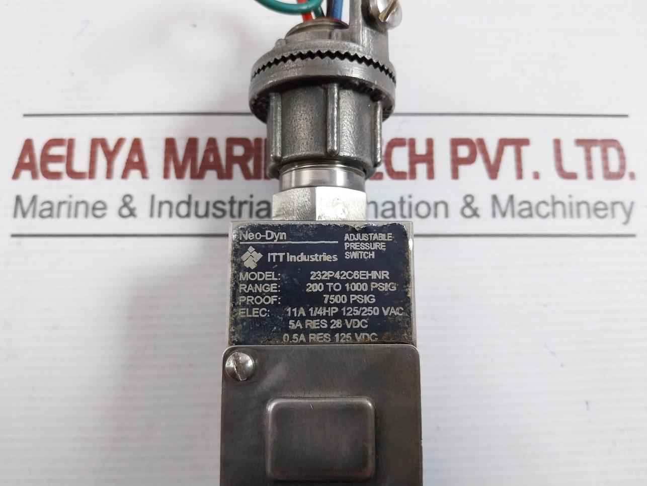 Itt 232P42C6Ehnr Adjustable Pressure Switch 200 To 1000 Psig