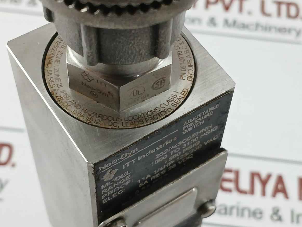 Itt 232P43C6Ehnr Adjustable Pressure Switch 7500 Psig -40 To 75°C T5