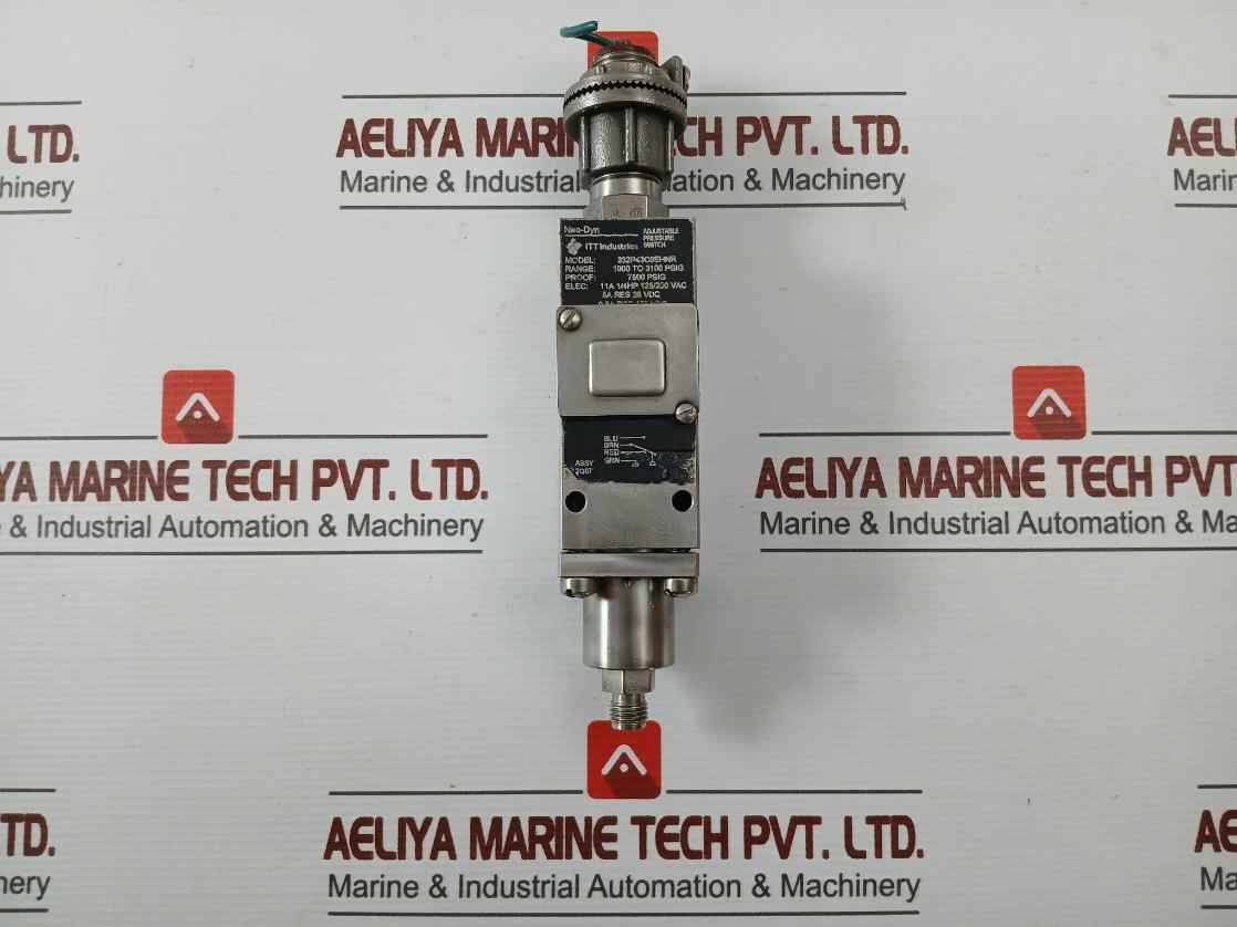 Itt 232P43C6Ehnr Adjustable Pressure Switch 7500 Psig -40 To 75°C T5