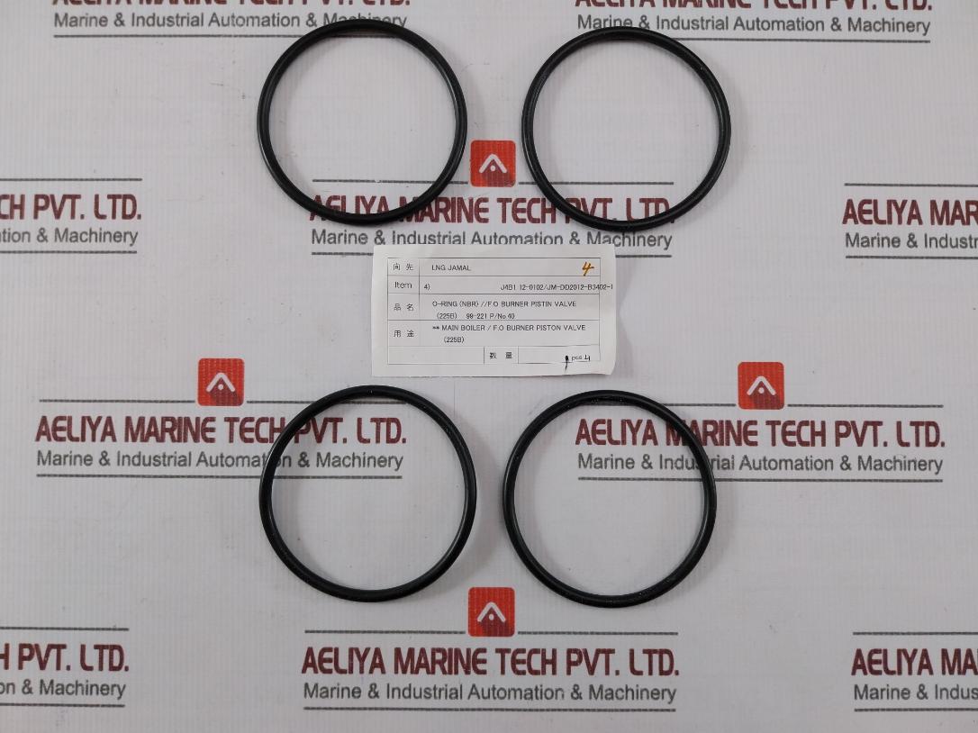 J4b1 12-0102/Jm-Dd2012-B3402-1 O-Ring & Gasket Kit For F.O. Burner Piston Valve