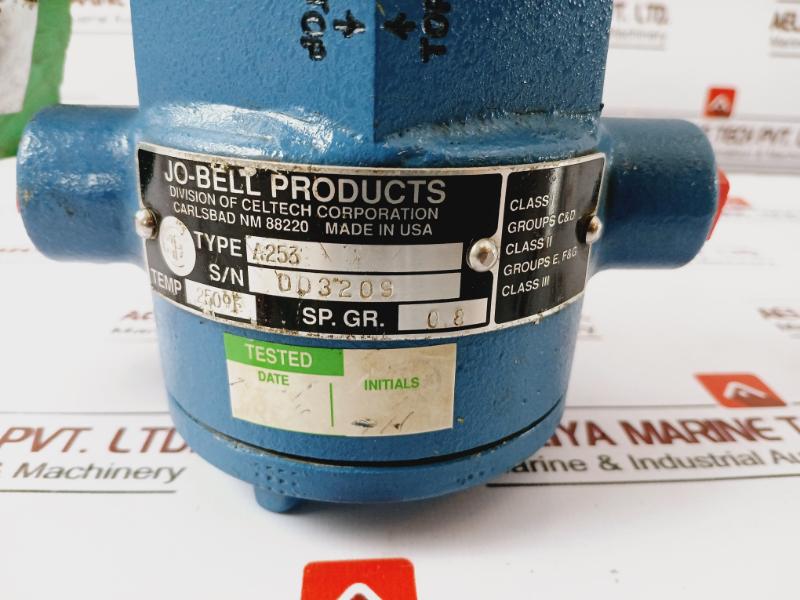 JO BELL A-253 Float Switch Level Varco A-253-7-ZA-2P