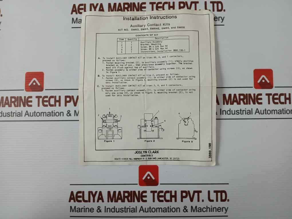 Joslyn Clark 5M65L0 Auxiliary Contact