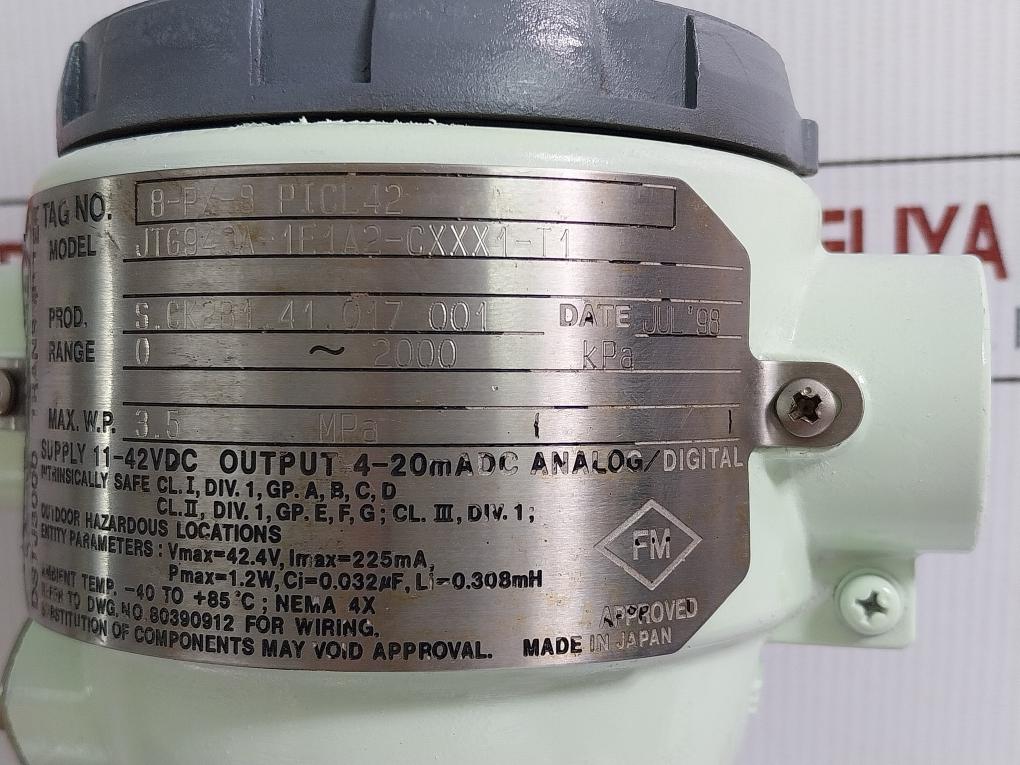 Jtg940A-1E1A2-cxxx1-t1-G4-Pressure-Transmitter-11-42-Vdc-Yamatake-Honeywell-209371-13