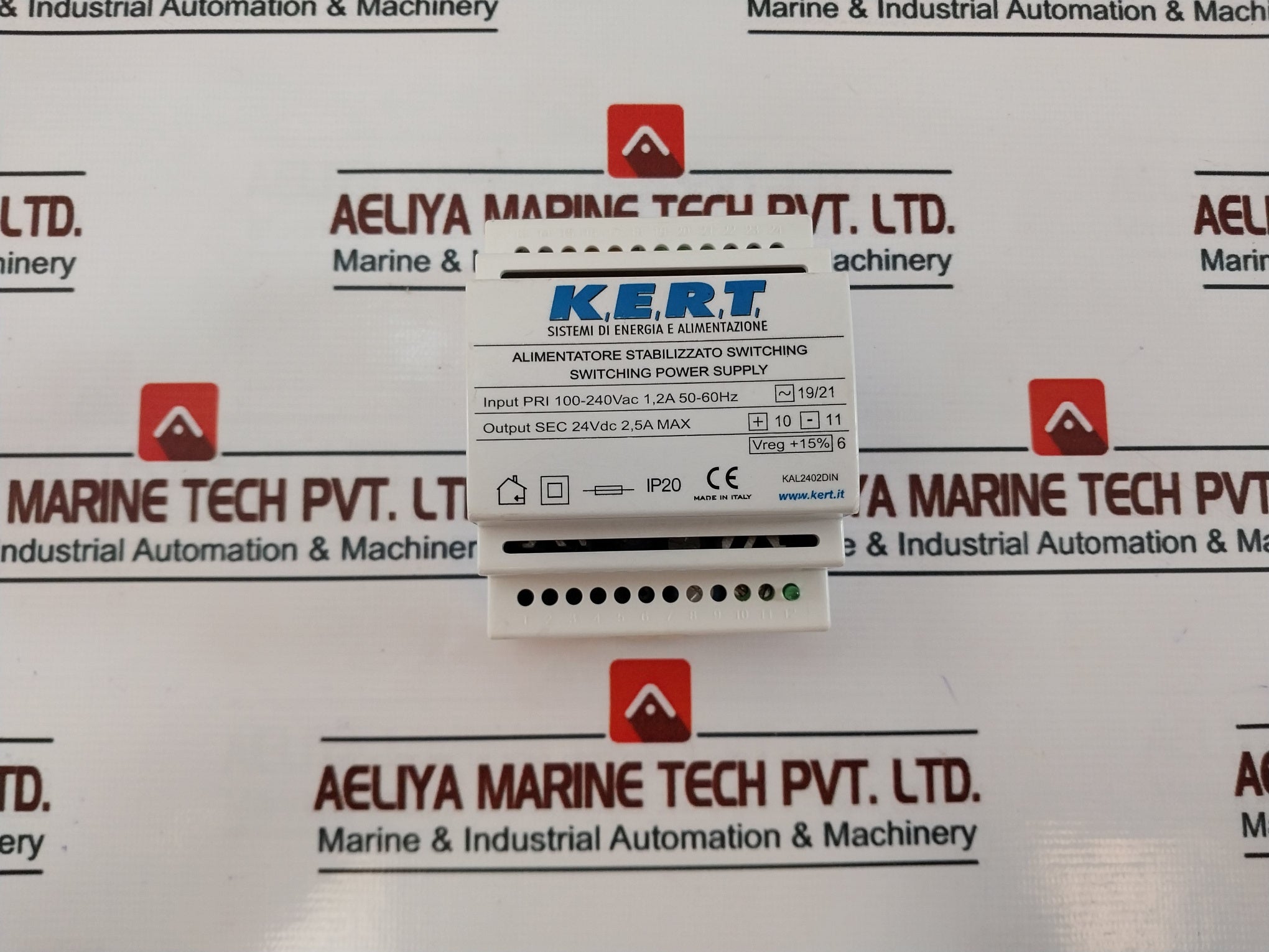 K.E.R.T. Kal2402Din Switching Power Supply Pri 100-240 Vac 1,2A 50-60Hz