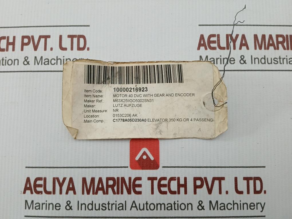 Gear Motor Encoder Assembly 40Vdc Kag M63X25/I+Igo500/2+Sn31