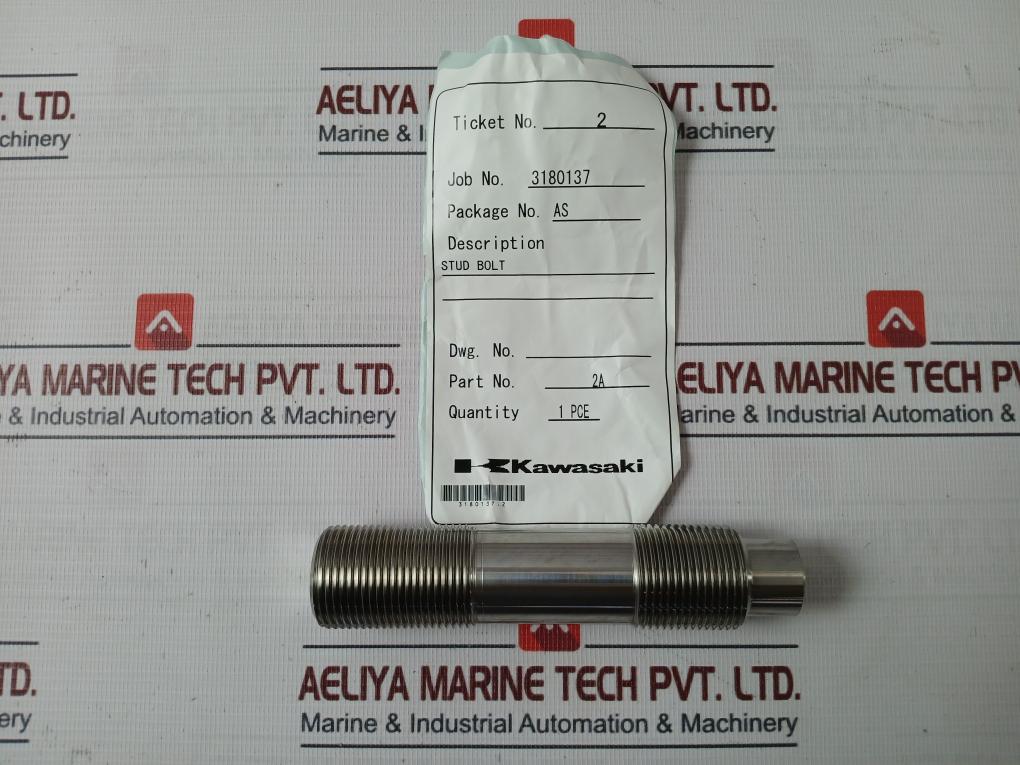 Kawasaki 2A Stud Bolt And Nut Set For Main Steam Turbine 0Wr-000-01R