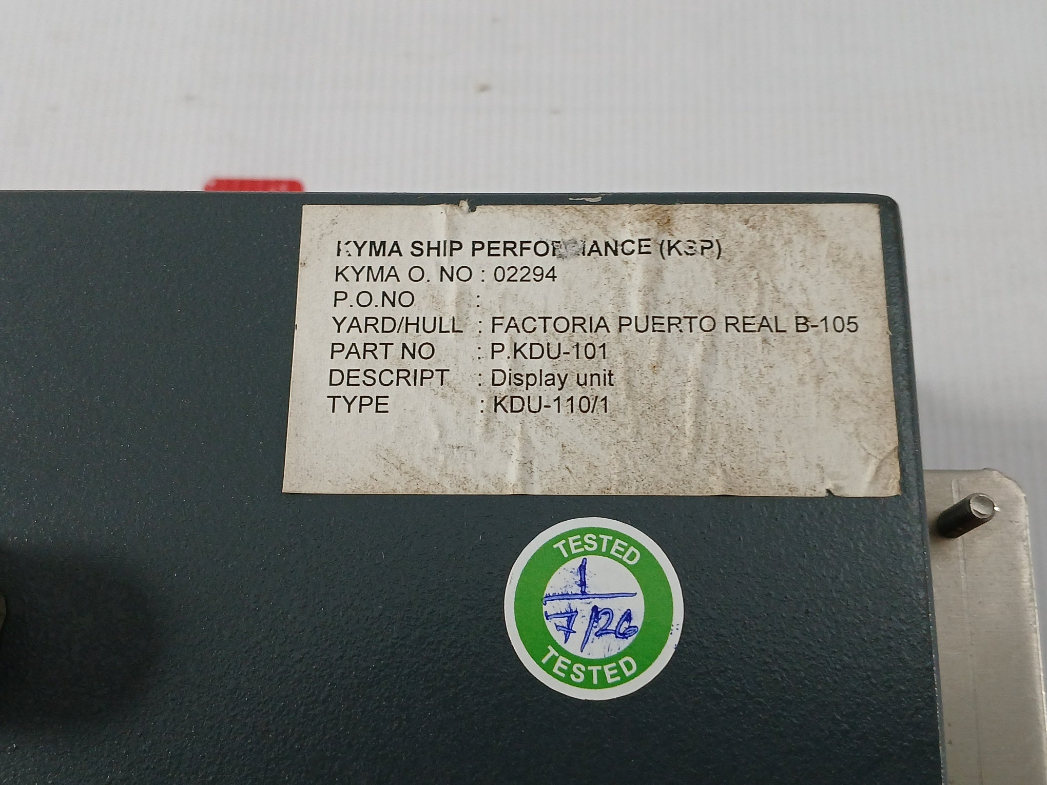 Kdu-110 Performance Monitoring Display Unit Kyma