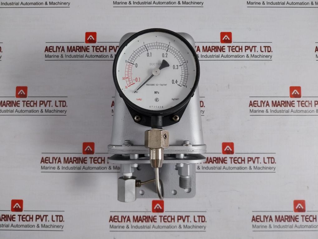Ke 21 Pneumatic Pressure Transmitter Nagano Keiki -76 Cmhg - 4 Kgf/Cm2