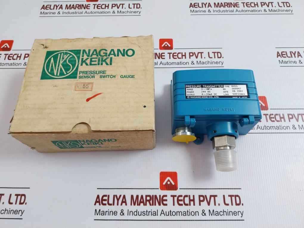 Kh55 Pressure Sensor Switch Gauge Nagano Keiki 24V Dc 4-20Ma Dc
