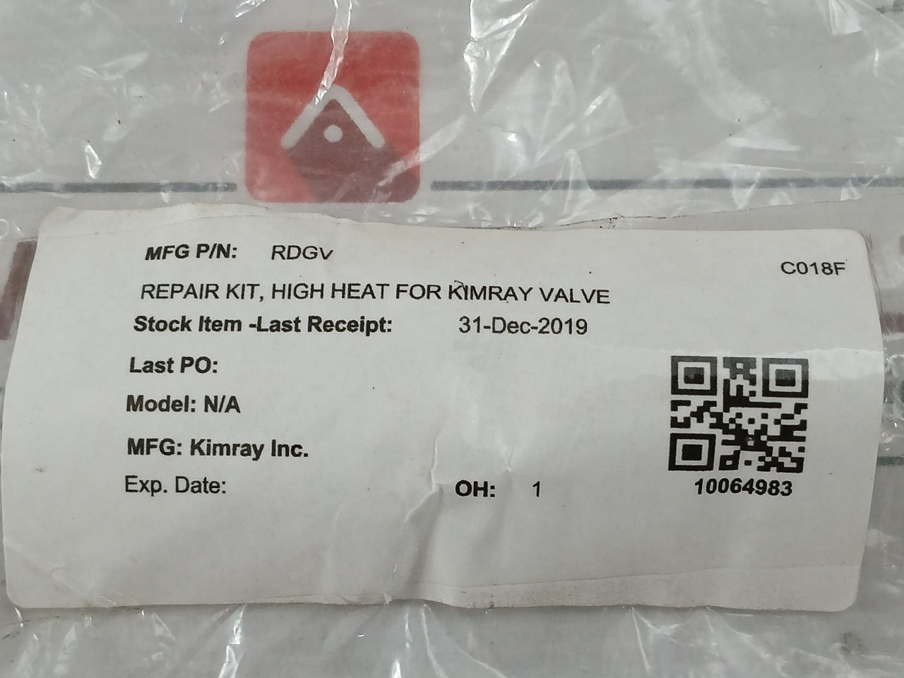 High-heat Valve Repair Kit Rdg-v Kimray