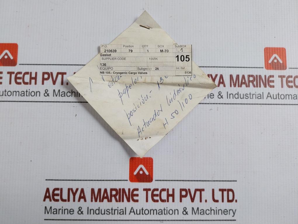 King Paper Oil Gasket For Butterfly Valve Vvu-0297.285