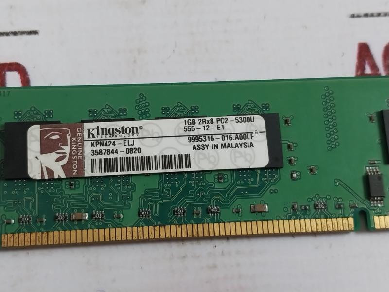 Kingston KPN424-ELJ 1GB 2RX8 PC2-5300U Dual Rank Memory Module 2025316-0F1