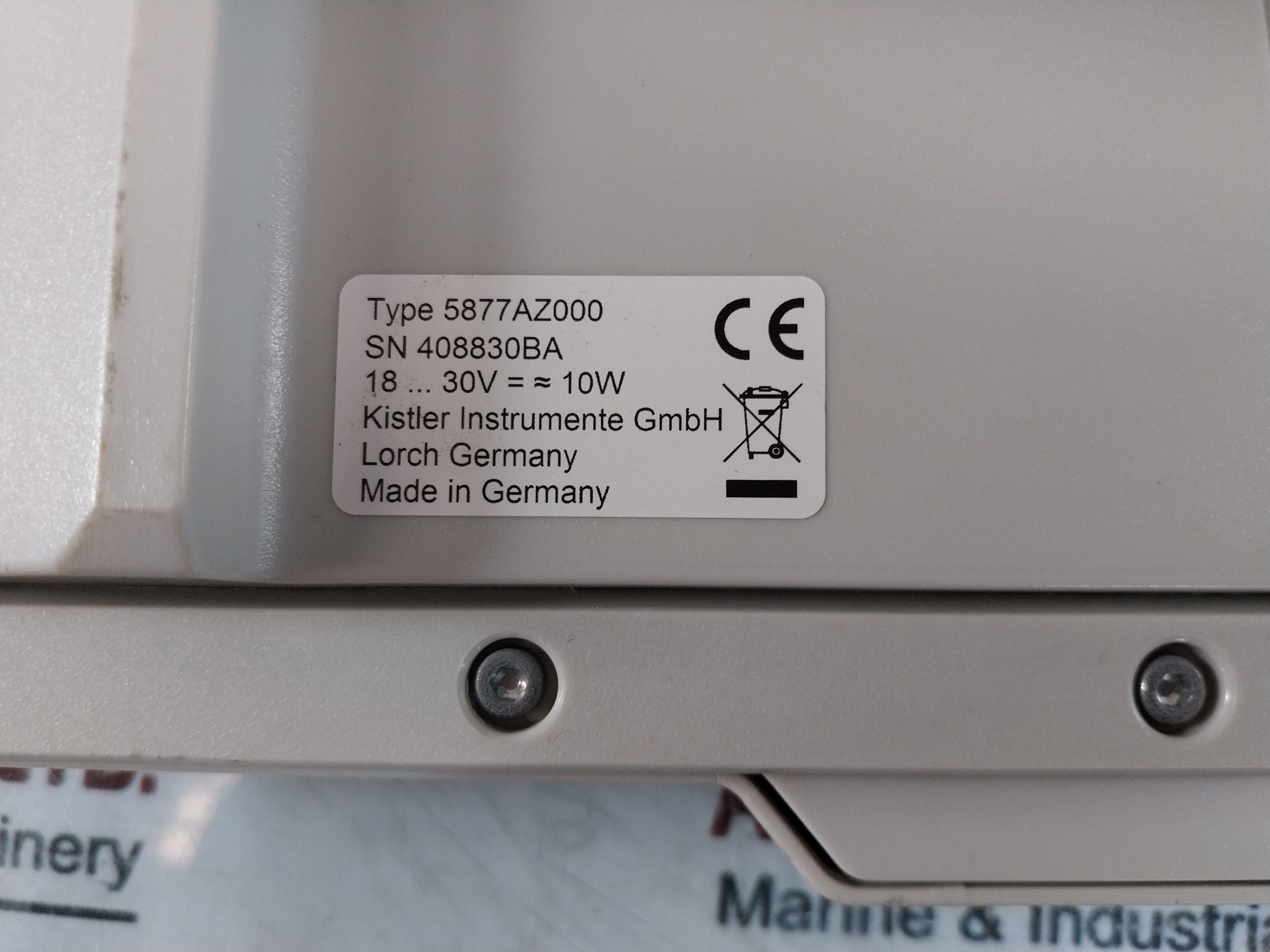 Kistler 5877Az000 Display Module For Maxymos Tl And Nc Process Monitoring System
