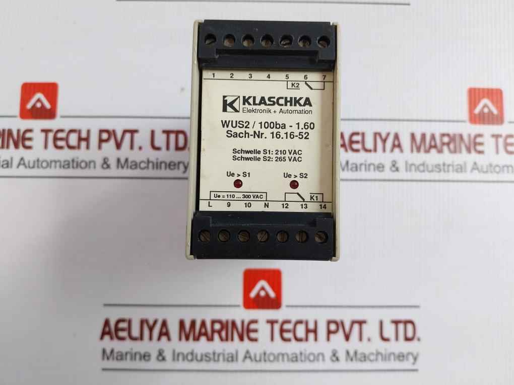 Klaschka 100-300Vac Power Measuring Relay Wus2/100Ba-1.60