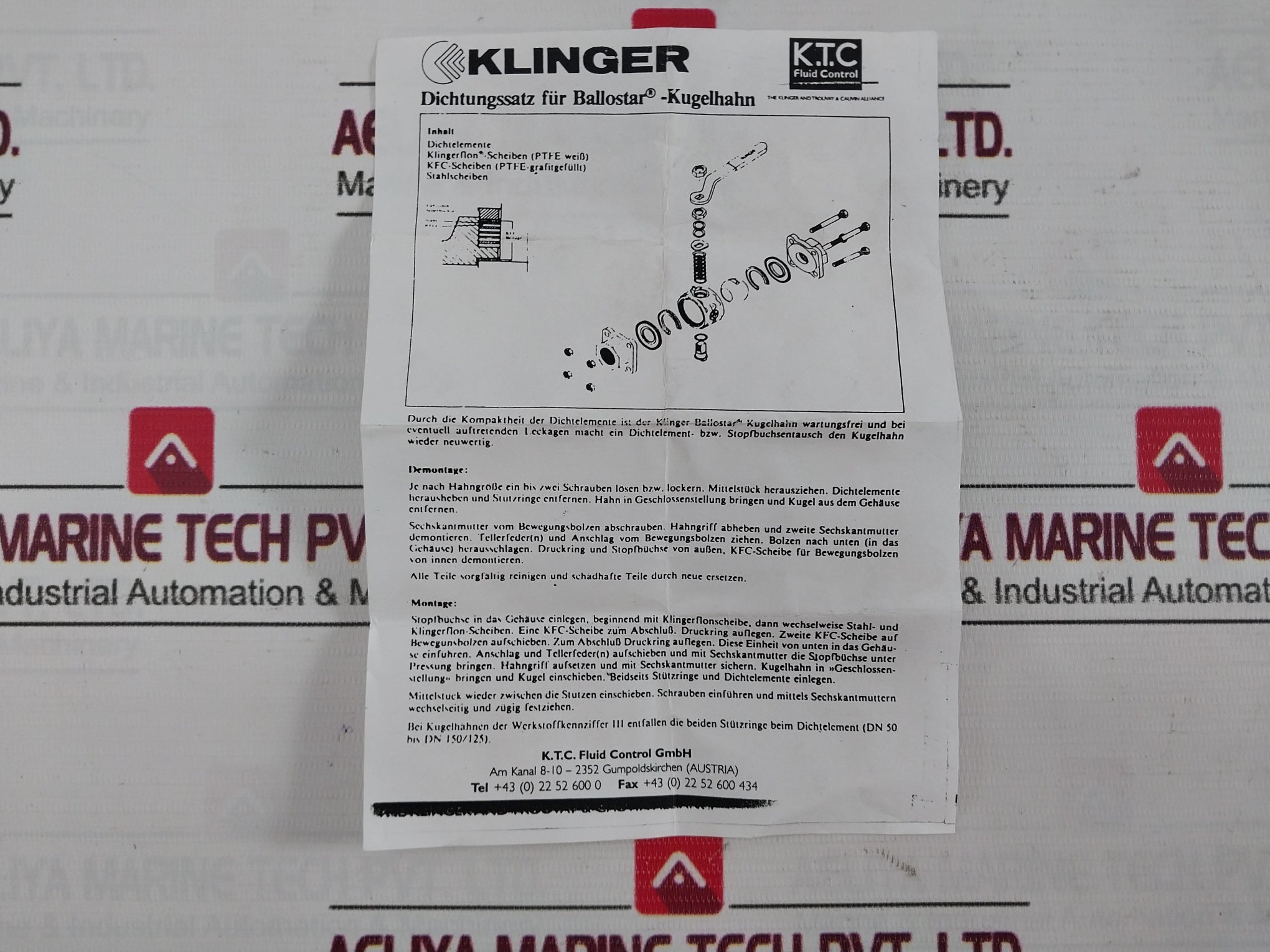 Klinger Pn 63 Sealing Kit For Ball Valve R00340 Dn 32/35