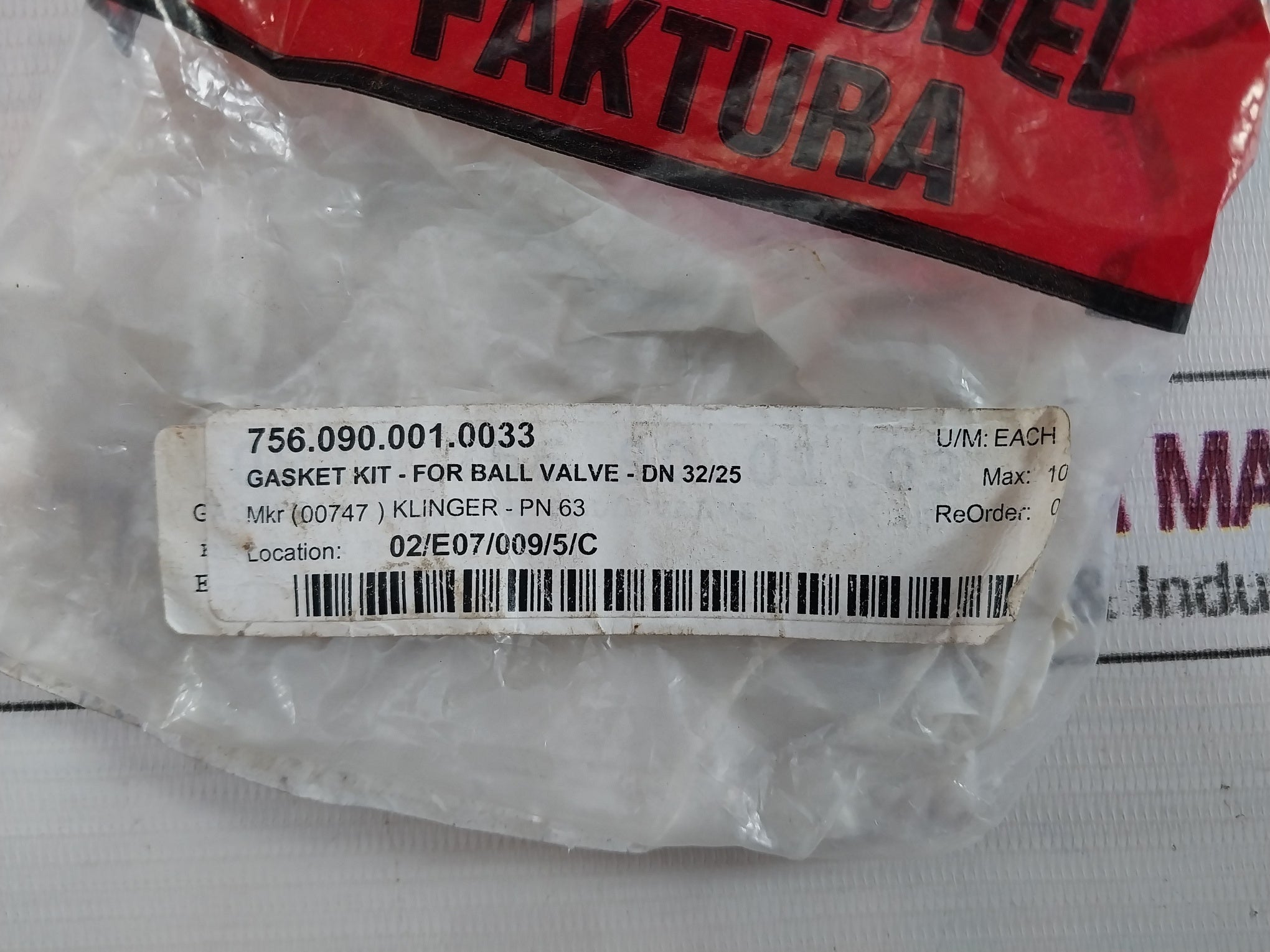 Klinger Pn 63 Sealing Kit For Ball Valve R00340 Dn 32/35