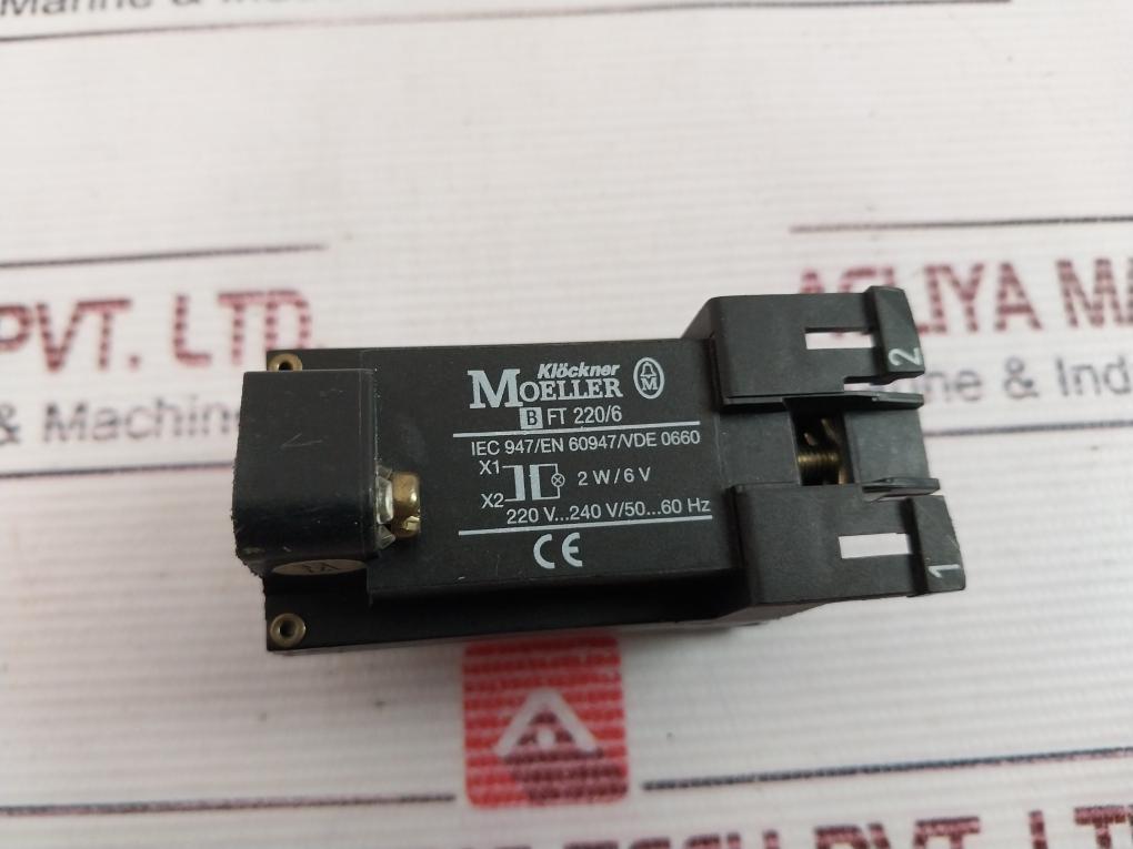 Klockner Moeller B Ft 220/6 Transformer 220-240V 50/60Hz