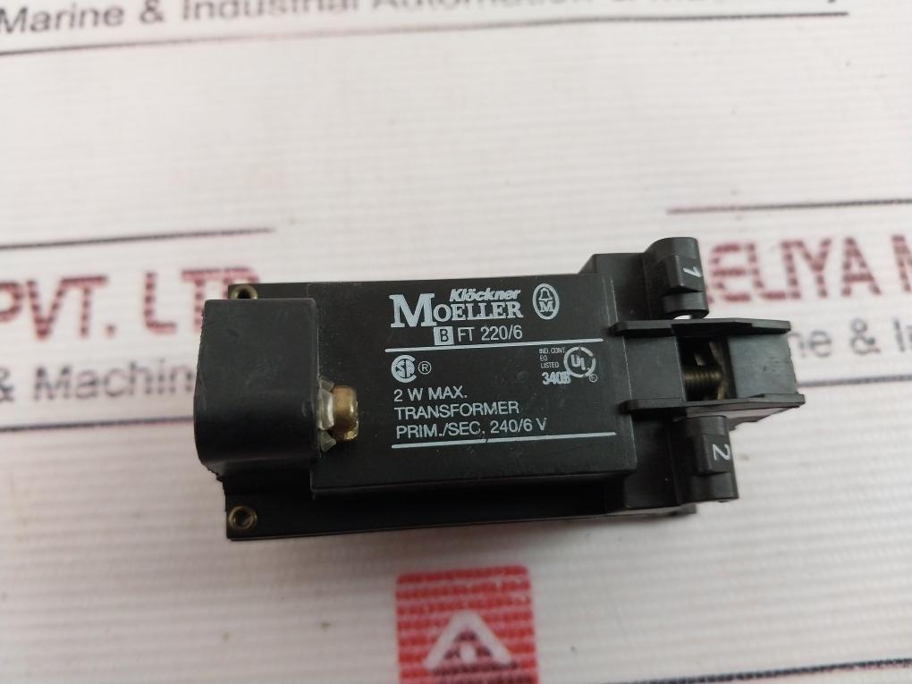 Klockner Moeller B Ft 220/6 Transformer 220-240V 50/60Hz