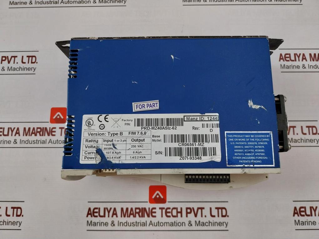 Kollmorgen Cr06561-mz Type B Servo Drive Rev D Prd-mz40Asiz-62
