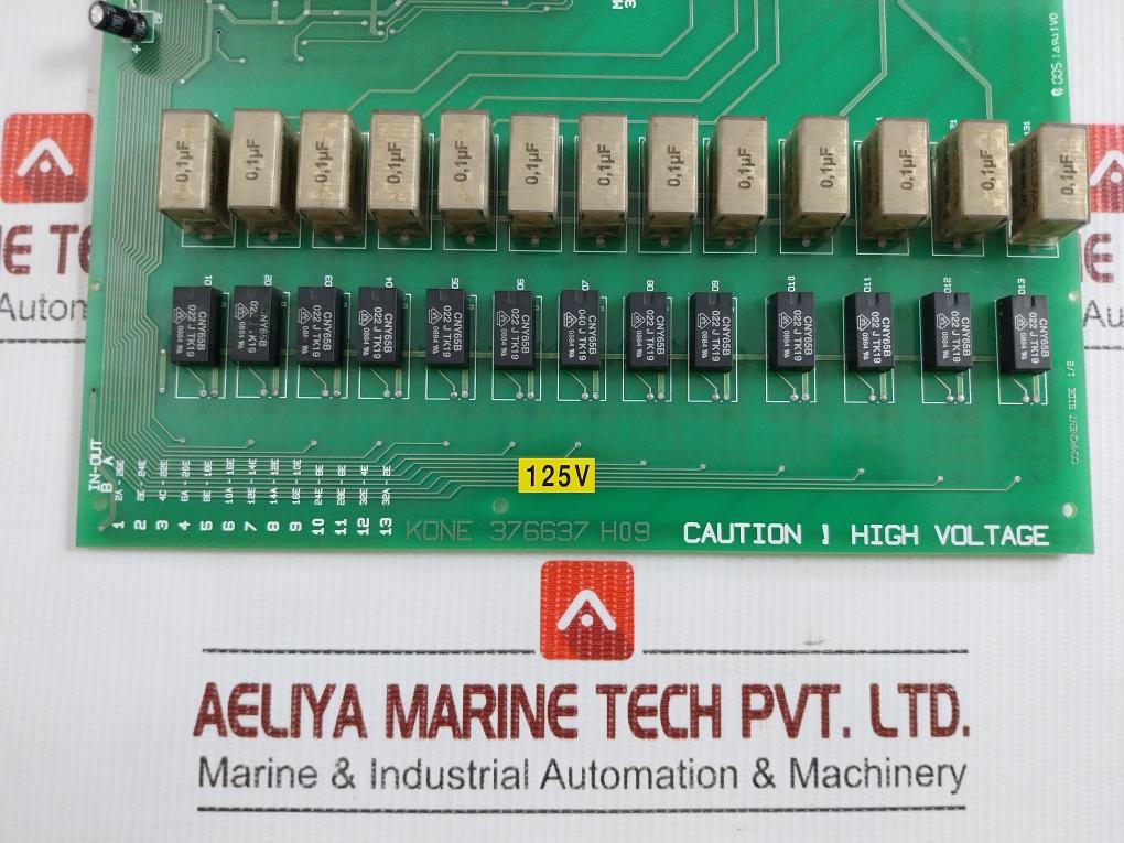 Kone-Rev-3-1-Opto-Isolator-Adapter-Pcb-Card-125v-376637-H09-9