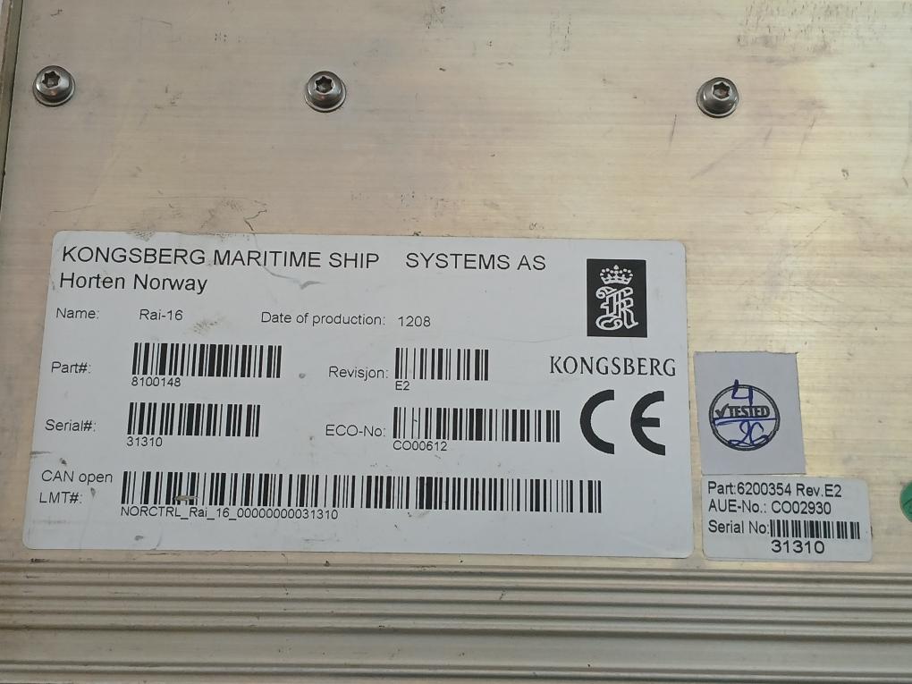 Rai-16 Remote I/O Module Kongsberg