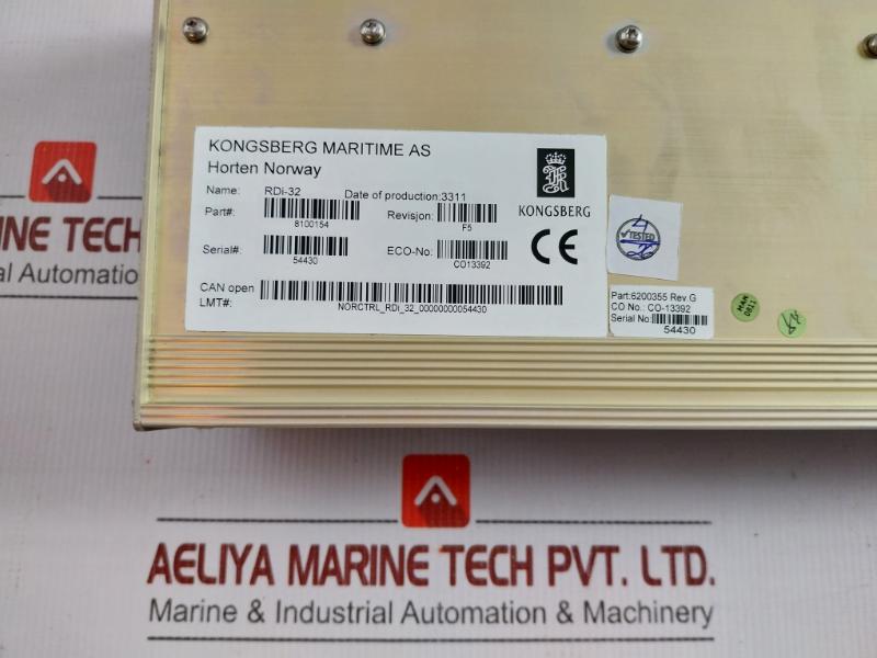 Kongsberg Remote Digital Input Module 6200355 Rev G Rdi-32