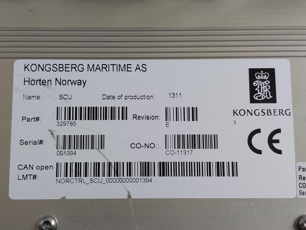 Kongsberg Scu Segment Controller Unit 329785