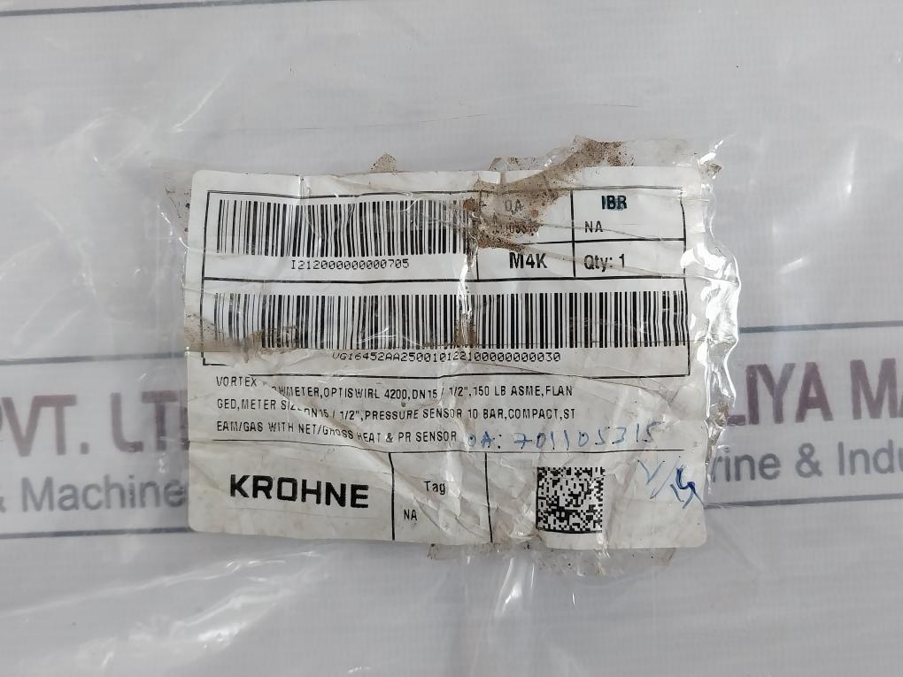 Krohne Optiswirl 4200 C Vortex Flow Meter 12-32vdc 4-20ma 16bar