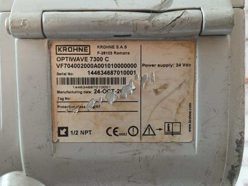 Krohne Optiwave 7300C Hart Radar Level Transmitter 24Vdc 4-20Ma