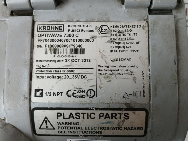 Krohne Optiwave 7300 C Radar Level Meter Vf7043050407001010000000