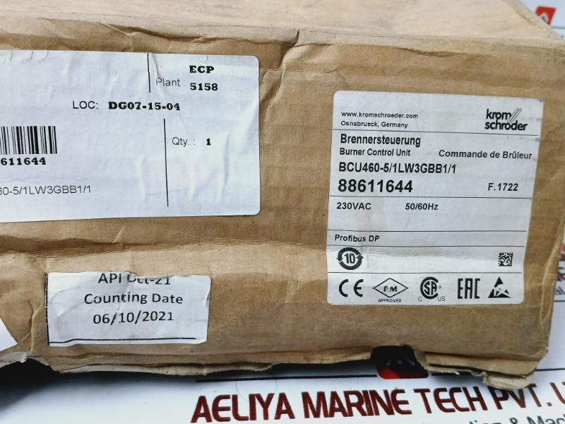 Krom Schroder Bcu460-5/1Lw3Gbb1/1 Burner Control Unit Ks88611644