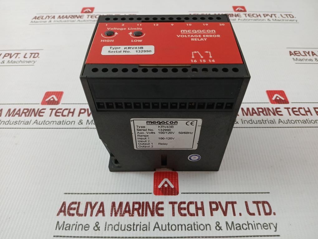 Krv43B Megacon Voltage Error Relay 100/120V 50/60Hz