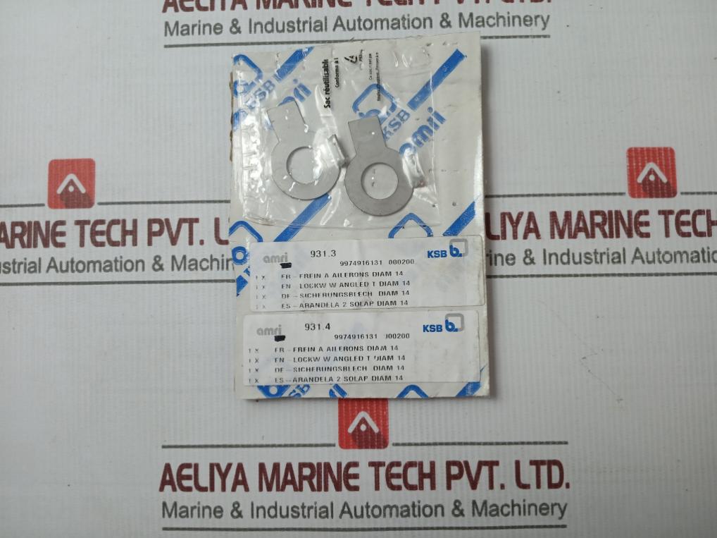 Ksb 9974916131 En Lock Washer With Angled T Diam 14